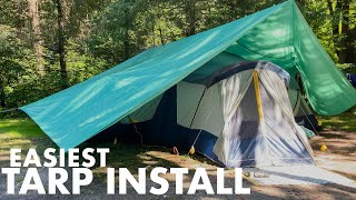 Bushcraft TARP TENT SHELTER SETUP 45 x 3 With Ground sheet [upl. by Sul]