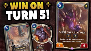 TURN 5 OTK with DUNE SWALLOWER Noxus  Legends of Runeterra [upl. by Nawk]