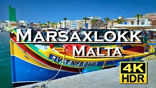 Marsaxlokk Malta Market 4K Video HDR UHD Dolby Atmos 💖 Best Places 👀 Walking Tour [upl. by Nattirb]