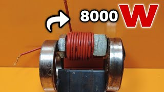 I turn bolt and bearings into 220v 8000w fuel less electric generator [upl. by Boot648]