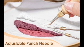 Exquisite Punch Neddle Kit with Storage Tin Box [upl. by Ilak746]