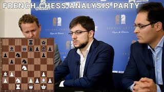 French Chess Analysis Party with MaximeVachier Lagrave Jan Gustafsson amp Peter Leko after round 3 [upl. by Ramirol]