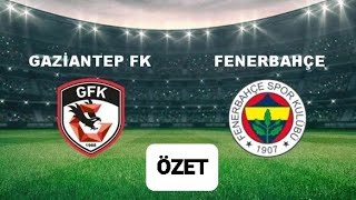 GAZİANTEP FK FENERBAHÇE MAÇ ÖZETİ SÜPER LİG 20HAFTA MAÇI fenerbahçe [upl. by Herb]