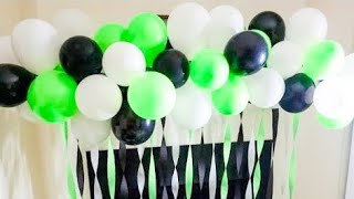 DIY Ballon Arch Fireplace Decor  Balloon Arrangement Under 10 [upl. by Barnett]