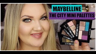 NEW MAYBELLINE THE CITY MINI PALETTES  SWATCHES  LOOK [upl. by Allesiram266]