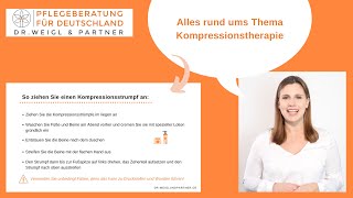 Die Kompressionstherapie  Wirkung und Anwendung in der Kurzübersicht [upl. by Dayna75]