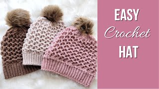 Easy Crochet Hat Pattern [upl. by Nivle]