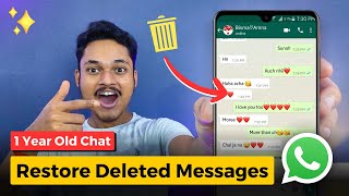 Whatsapp delete chat ko wapas kaise laye  Recover deleted Whatsapp messages without backup [upl. by Alver]