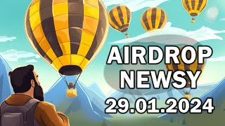 Airdrop newsy 29012024  darmowe krypto tokeny i akcje [upl. by Ahsilyt16]