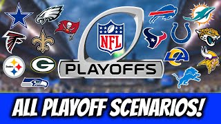 NFL Week 18 Playoff Picture  ALL Scenarios [upl. by Shirline]