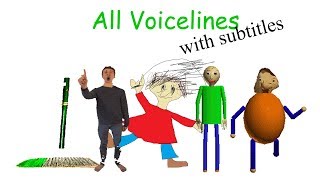 All Voicelines with Subtitles  Baldis Basics in Education and Learning v12 [upl. by Eesdnyl]