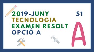 🎓 2019 juny 📝Opció A🔑 Resolució a lexamen Selectivitat ✍ Tecnologia Industrial 👌 Sèrie 1 [upl. by Ecidna]