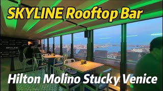 SKYLINE ROOFTOP BAR  Hilton Molino Stucky VENICE [upl. by Clari]