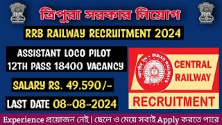 Tripura Job  Railway Recruitment 2024 RRB ALP 18799 Vacancy Correction Time  Kokborok Video [upl. by Milburr]