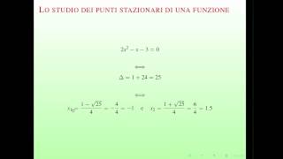 Calcolo delle derivate e dei punti stazionari di una funzione Esercizio 1 [upl. by Nnawtna]