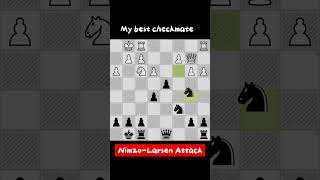 Nimzo Larsen Attack My best checkmate ever chess [upl. by Ainos485]