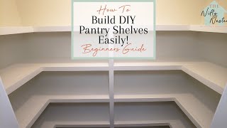 How To Build Easy DIY Pantry Shelves  Small Pantry Makeover On A Budget EP1 [upl. by Ethbin]