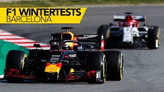 Update De eerste Formule 1test is onderweg [upl. by Eintruoc]