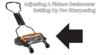 How to adjust for sharpening a Fiskars reel mower [upl. by Jennette]