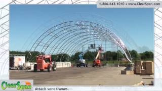 Time Lapse Construction Installation  Salt Storage Facility in Dyersville IA [upl. by Lindi379]