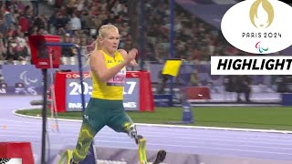 Para Athletics Womens Long Jump T63 Highlights 2024  Australia Vanessa Low Bags win Gold [upl. by Aphra]