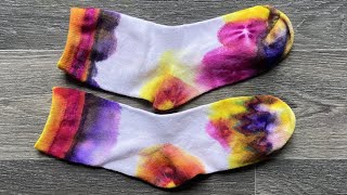 DIY Tie Dye Socks With Sharpie Markers [upl. by Hamrah]