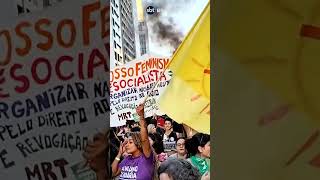 Novos protestos contra a PL do aborto em São Paulo sbtnews [upl. by Chasse]