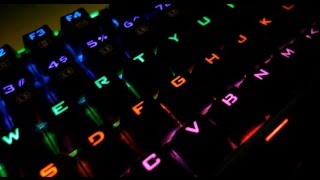 VicTsing 104Key Mechanical Gaming Keyboard light demo [upl. by Aivuy]