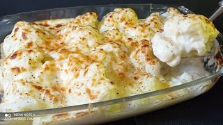 Coliflor al horno gratinada con bechamel y queso FÁCIL [upl. by Gonta]