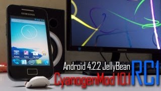 CyanogenMod 101 RC1 Android 422 JellyBean on Samsung Galaxy Ace GTS5830 [upl. by Casta]