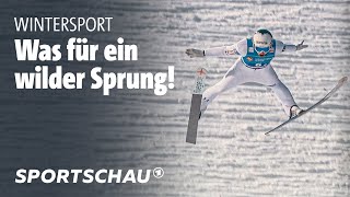 Skispringen in Willingen Zajcs Sprung lässt Atem stocken  Sportschau [upl. by Aan]