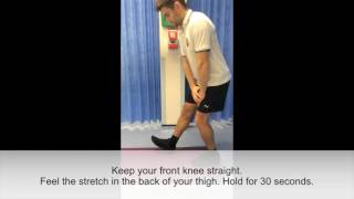 Physiotherapy Quads and hamstring stretch [upl. by Ladiv]