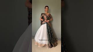 Lehenga Draping using 2 sarees shorts lehenga saree GroomingwithUtkarsha [upl. by Etna]