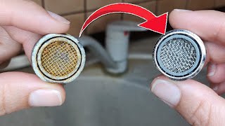 How to Clean Faucet Aerator An Easy Way to Remove Hard Water Deposits [upl. by Oneida]