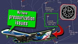 CargoLogic B747 has PRESSURIZATION PROBLEMS DURING CLIMB from Hong Kong [upl. by Tamiko]