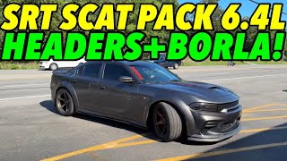 Dodge Charger Scat Pack Widebody 64L HEMI V8 w HEADERS amp BORLA ATAK CATBACK [upl. by Ibed]