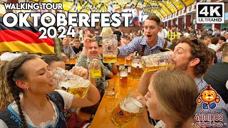 OKTOBERFEST 2024  EL GRAN TOUR  4K UHD  Walking Virtual Tour Germany [upl. by Orgel]