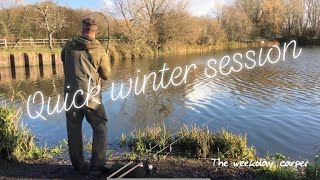 Quick afternoon session Broadlands Lake Hampshire winter carp fishing [upl. by Neivad]