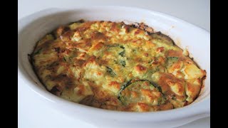 Recette 189  Gratin de Courgette à la Feta FACILE et DÉLICIEUX [upl. by Lynette35]