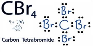 CBr4 Lewis Structure How to Draw the Lewis Structure for CBr4 [upl. by Mullane39]