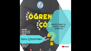 soru çözümleri Hadis Tarihi ve usulü örnek sorular [upl. by Nwahsel]