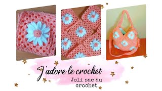 Sac à motif fleuri comment crocheter un sac avec granny fleuri très élégant et facile à faire [upl. by Kurt]