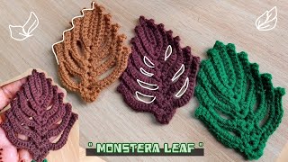 Crochet Monstera leaf [upl. by Anatnahs]