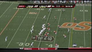 Texas Vs Oklahoma St Highlights 103109 [upl. by Tesler]