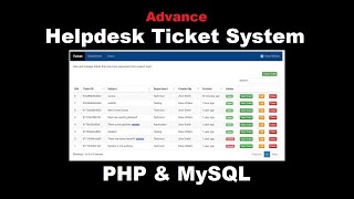 Advance Helpdesk Ticket system  PHP Projects [upl. by Eula742]