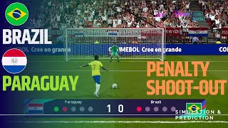 Penalty shootout ⚽ Brazil  Paraguay 🏆 AMERICA CUP 2024  Video game simulation [upl. by Eivets514]