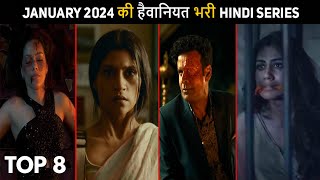 Top 8 Superbest Crime Thriller Hindi Web Series January 2024 [upl. by Kacey]