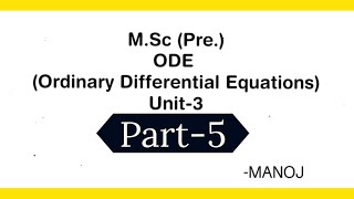 MSc Math ODE  Part5  Nature amp Stability of critical point with the help of characteristic roots [upl. by Pickard]