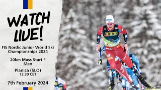 LIVE FIS Nordic Junior World Ski Championships 2024  20KM Mass Start F Men [upl. by Amek]