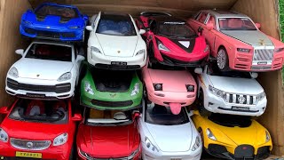 Box Full of Model Cars \McLaren 720s Rolls Royce Phantom Corvette Stinggray Tesla Cayenne SUV [upl. by Idnil]